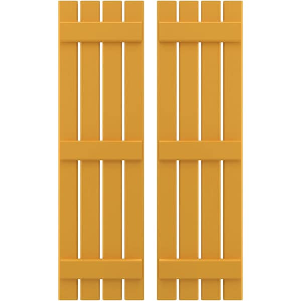 Ekena Millwork Americraft 4-Board, 3 Batten Exterior Real Wood Spaced Board-n-Batten Shutters, ARW401SB415X40TUH, PR ARW401SB415X40TUH - main